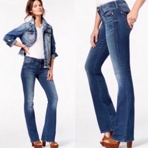 7 For All Mankind Mid Rise Skinny Bootcut Slight Flare Ankle Stretch Jeans Sz 28